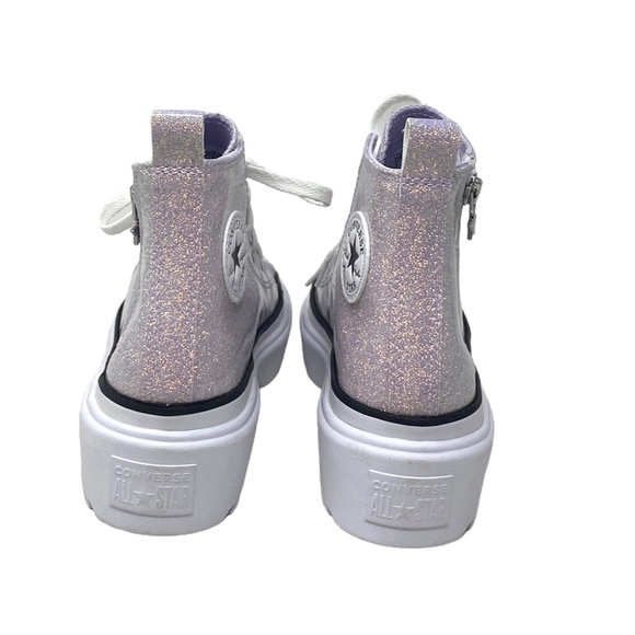 Converse Chuck Lugged Lift Sneakers Hi Synthetic Glitter Women Kids Shoe A03009C - Picture 5 of 8